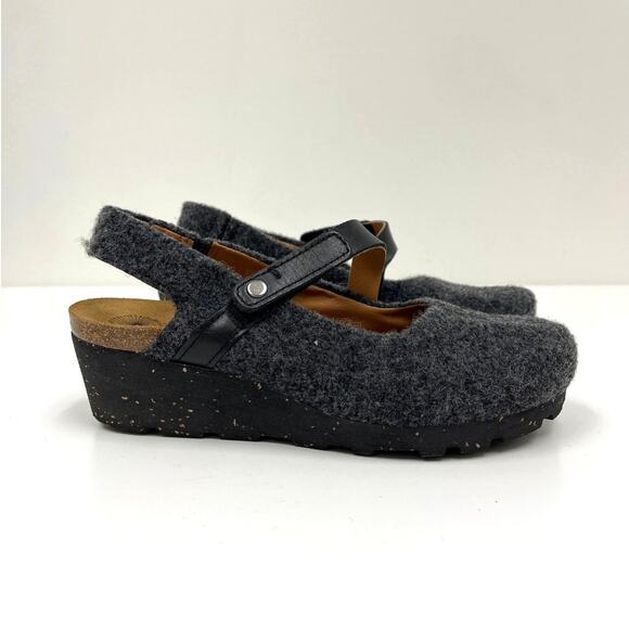 OTBT Prog Mary Jane Felt Wedge Ankle Strap Artsy Travel Comfort Clogs - Size 7 - Picture 11 of 11